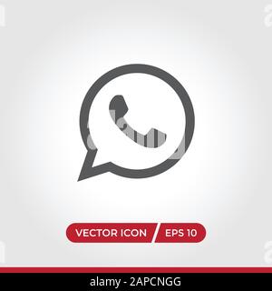 Vecteur d'icône de téléphone. Connexion téléphonique simple dans un style moderne pour le site Web et l'application mobile. EPS10 Illustration de Vecteur