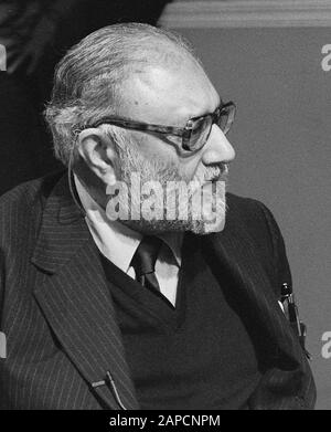 Les enfants parlent aux lauréats du prix Nobel à Amsterdam; Abdus Salam; Banque D'Images