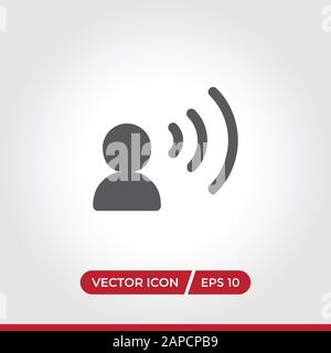 Vecteur d'icône de parole. Connexion simple dans un style de design moderne pour le site Web et l'application mobile. EPS10 Illustration de Vecteur