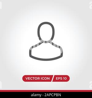 Vecteur d'icône utilisateur. Connectez-vous simplement à un style de conception moderne pour le site Web et l'application mobile. EPS10 Illustration de Vecteur