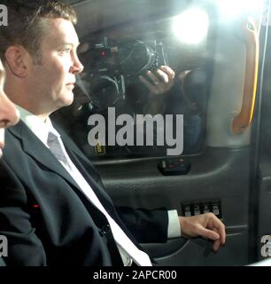 Ancien garde du corps personnel Trevor Rees-Jones arrivant à fournir des preuves à l'enquête sur la mort de la princesse Diana et Dodi Sayed à la Haute cour de Londres en janvier 2008. Banque D'Images