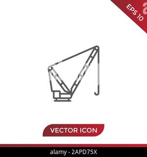 Icône de grue de construction Illustration de Vecteur