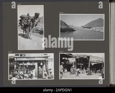 Album photo Fisherman: Four Karakorum-Expedition, 1935 Description: Album sheet with four photos. Upper left: Nomades avec leur dromedary. En haut à droite : canal d'irrigation. Date : 1 janvier 1935 lieu : Pakistan, Rawalpindi mots clés : ouvrages d'irrigation, nomades Banque D'Images