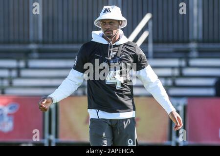 Kississimee, Floride, États-Unis. 22 janvier 2020. Houston Texans quarterback Deshaun Watson (4) pendant la pratique AFC/NFC, mercredi 22 janvier 2020, à Kissimmee, Floride (photo de IOS/ESPA-Images) crédit: European Sports Photographic Agency/Alay Live News Banque D'Images