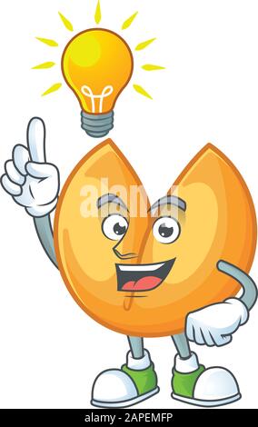 Ayez un geste d'idée de la chine cookie de fortune dessin de personnage de dessin animé Illustration de Vecteur