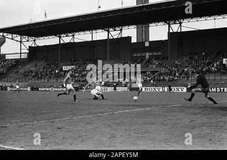 Blue White contre Fortuna 54 5-0. Moments de jeu Date: 12 mai 1963 mots clés: Sport, football Nom de l'institution: Blue White, Fortuna 54 Banque D'Images