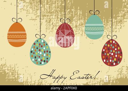 Carte de vœux de Pâques Illustration de Vecteur