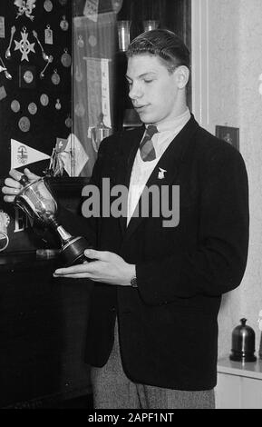 Bob Bonte, titulaire du record du monde à la maison; Banque D'Images