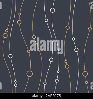 Résumé motif transparente de lignes douces et des cercles. La texture élégante. La direction verticale. Vector background. Illustration couleur. Illustration de Vecteur