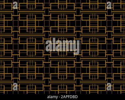Motif art déco sans couture. Art géométrique linéaire des années 20 dans un style rétro. Illustration vectorielle Illustration de Vecteur
