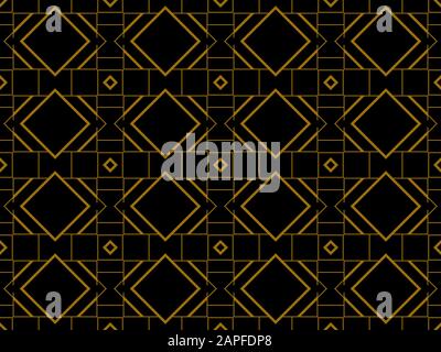 Motif art déco sans couture. Art géométrique linéaire des années 20 dans un style rétro. Illustration vectorielle Illustration de Vecteur