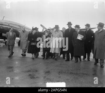 Arrivée maire Dailly à Schiphol Date: 25 novembre 1952 lieu: Noord-Holland, Schiphol mots clés: Arrivée Nom personnel: Ailly, Arnold Jan d' Banque D'Images