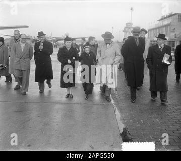 Arrivée maire Dailly à Schiphol Date: 25 novembre 1952 mots clés: Arrivée Nom personnel: Ailly, Arnold Jan d' Banque D'Images