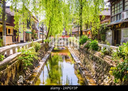 Shimoda, Japon sur Perry Road et canal pendant l'après-midi. Banque D'Images