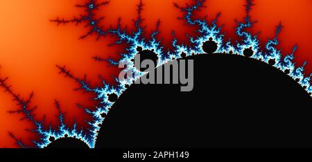 paysage fractal abstrait généré par le numérique Banque D'Images