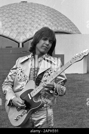 David Cassidy en 1972; la Star de la pop-TV américaine David Cassidy pendant un enregistrement à la télévision; Banque D'Images