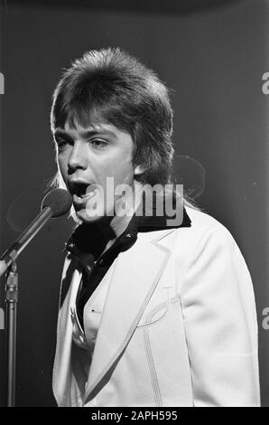 David Cassidy pendant l'enregistrement; David Cassidy pendant l'enregistrement; Banque D'Images