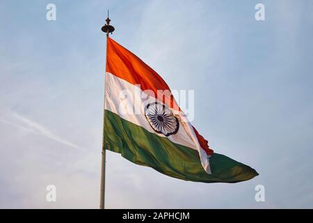 Le drapeau national de l'Inde Banque D'Images