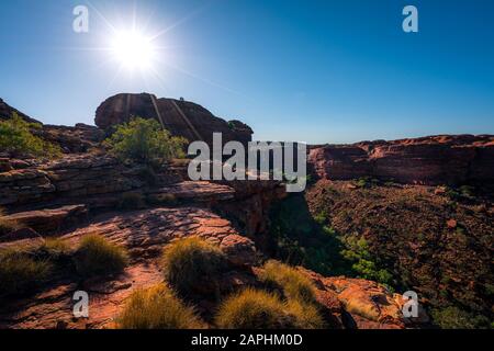 Vue Panoramique Sur Kings Canyon, Australie Centrale, Territoire Du Nord, Australie Banque D'Images