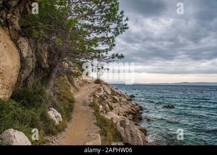 Baska Voda, Promajna, Krvavica, Makarska Banque D'Images