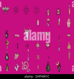 collections de tatto dragon et de design tribal Illustration de Vecteur