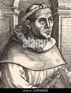 Martin LUTHER (1483-1546) théologien protestant allemand Banque D'Images