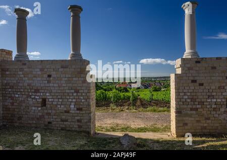 Villa Rustica Weilberg, domaine romain, Bad Duerkheim-Ungstein, Rhénanie-Palatinat, Allemagne Banque D'Images