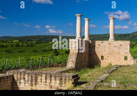 Villa Rustica Weilberg, domaine romain, Bad Duerkheim-Ungstein, Rhénanie-Palatinat, Allemagne Banque D'Images