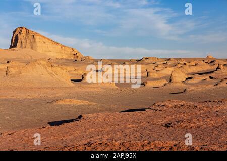 LUT désert en Iran avec des formations connues sous le nom de Kaluts Banque D'Images