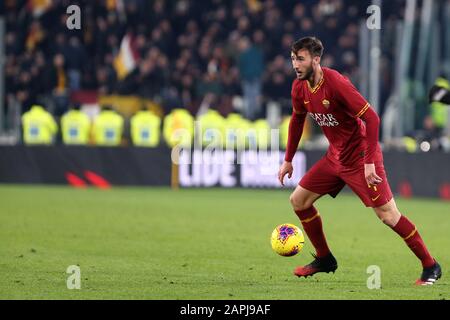 Turin, Italie. 22 janvier 2020. Coppa Italia. Juventus Fc Contre As Roma. Bryan Cristante De As Roma. Banque D'Images