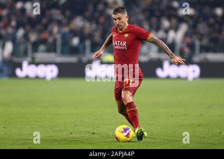 Turin, Italie. 22 janvier 2020. Coppa Italia. Juventus Fc Contre As Roma. Aleksandar Kolarov De As Roma. Banque D'Images