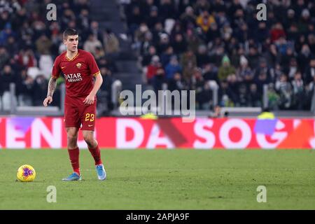 Turin, Italie. 22 janvier 2020. Coppa Italia. Juventus Fc Contre As Roma. Gianluca Mancini D'As Roma. Banque D'Images