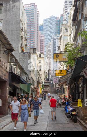 Soho Hong Kong - scène de rue à Soho, quartier central, Hong kong Island Hong Kong Asie Banque D'Images