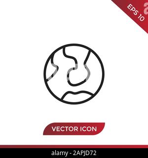 Icône planète vectorielle dans un style moderne de conception pour le site Web et l'application mobile Illustration de Vecteur