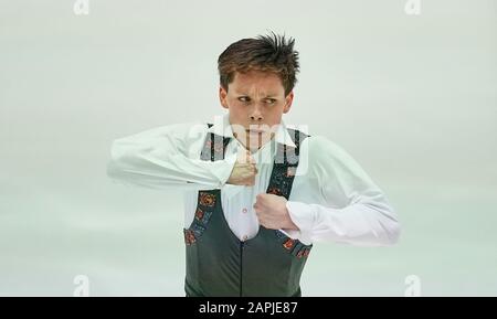 Steiermarkhalle, Graz, Autriche. 23 janvier 2020. Alexander Lebedev de Biélorussie pendant le patinage libre des hommes aux Championnats européens de patinage artistique de l'UIP à Steiermarkhalle, Graz, Autriche. Crédit: Csm/Alay Live News Banque D'Images