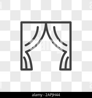 Rideaux vecteur icône dans le style moderne de design pour le site Web et l'application mobile Illustration de Vecteur