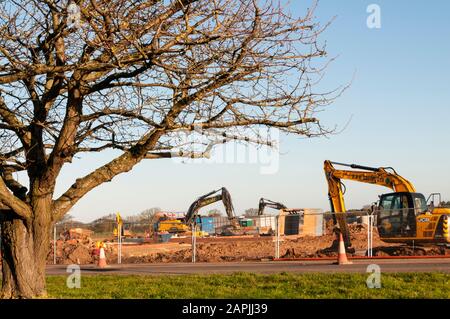 Nouveau développement de logements par Bennett Homes au parc St Edmund à la limite de Hunstanton, Norfolk. Banque D'Images
