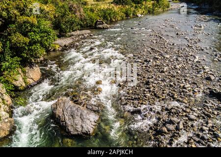 Rivière Ōtaki, Parc Forestier De Tararua, Ōtaki Forks, Île Du Nord, Nouvelle-Zélande Banque D'Images