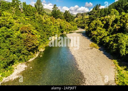 Rivière Ōtaki, Parc Forestier De Tararua, Ōtaki Forks, Île Du Nord, Nouvelle-Zélande Banque D'Images