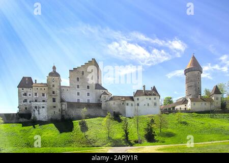 Château de Clam en Autriche, Perg im Unteren Muehlviertel Banque D'Images