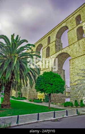 Aqueduc de Kamares à Kavala, Thrace, Grèce Banque D'Images