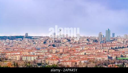 Bâtiments avec toits à Ankara, vue panoramique sur la ville, Ankara Turquie, Banque D'Images