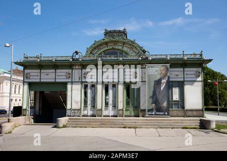 Autriche, Vienne, Pavillon Otto Wagner Banque D'Images