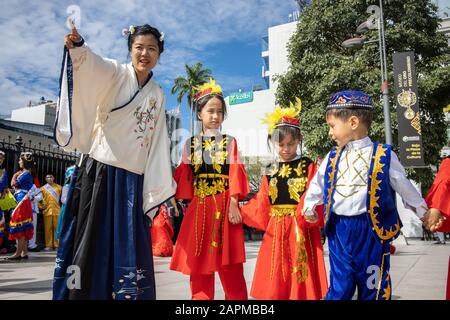 San José, Costa Rica. 23 janvier 2020. Le festival annuel pour honorer la présence chinoise au Costa Rica et célébrer le nouvel an chinois se tient dans la capitale de San José, province de San José, Costa Rica. Crédit: Tim Fleming/Alay Live News Banque D'Images