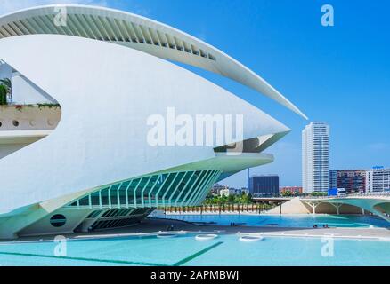 Palais des Arts Reina Sofia, Cité des Arts et des Sciences, Valence, Espagne, Europe Banque D'Images