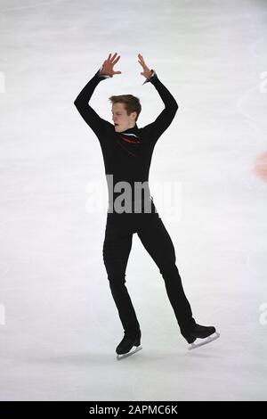 Alexander SAMARIN, de Russie, pendant le programme sans hommes aux Championnats européens de patinage artistique 2020 de l'UIP à Steiermarkhalle, le 23 janvier 2020 à Graz, en Autriche. Crédit: Raniero Corbelletti/Aflo/Alay Live News Banque D'Images