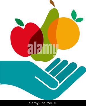 Signe vectoriel Greengrocer. Concept de nourriture lente Illustration de Vecteur