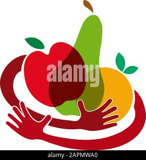 Signe vectoriel Greengrocer. Concept de nourriture lente Illustration de Vecteur