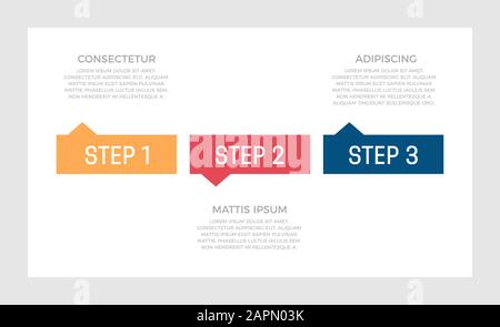 Ensemble d'éléments orange et bleu foncé, rouges pour diapositives de présentation infographie avec graphiques, graphiques, étapes, chronologie, flèches, options de nombres. Illustration de Vecteur
