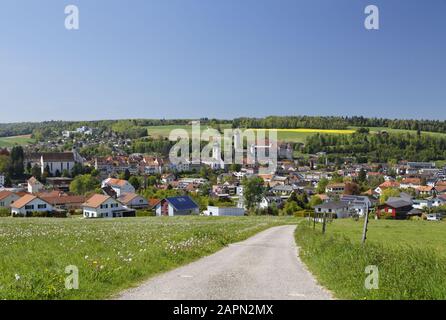 Porrentruy dans les montagnes du Jura de Suisse Banque D'Images